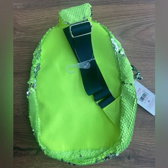 NWT JUSTICE | Girl’s dome sling bag in lime - Picture 7 of 8